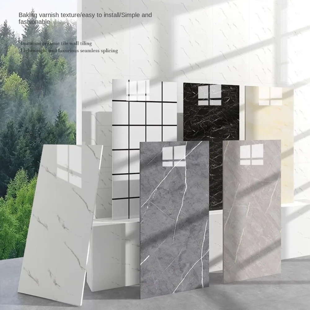 10x Self-adhesive Marble Tiles Sticker Waterproof 30cmx60cm Tiles Floor Stickers PVC Tile  Kitchen Bathroom Wall Sticker