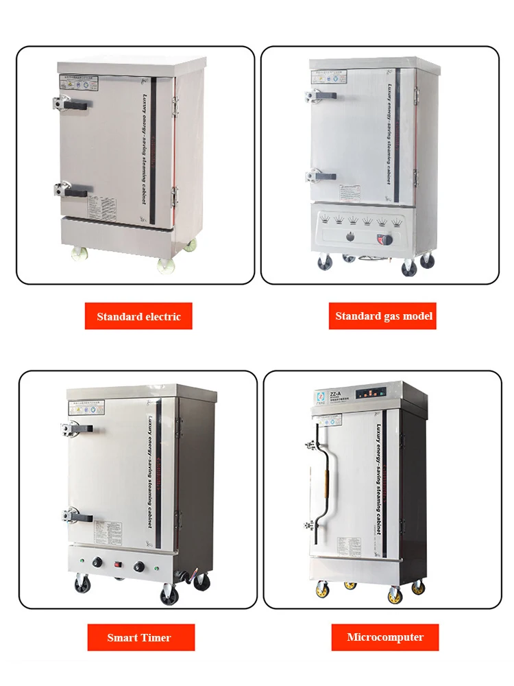 Industrial Gas Steaming Cabinet  Luxury Digital Lpg Steamer Cooking Machine