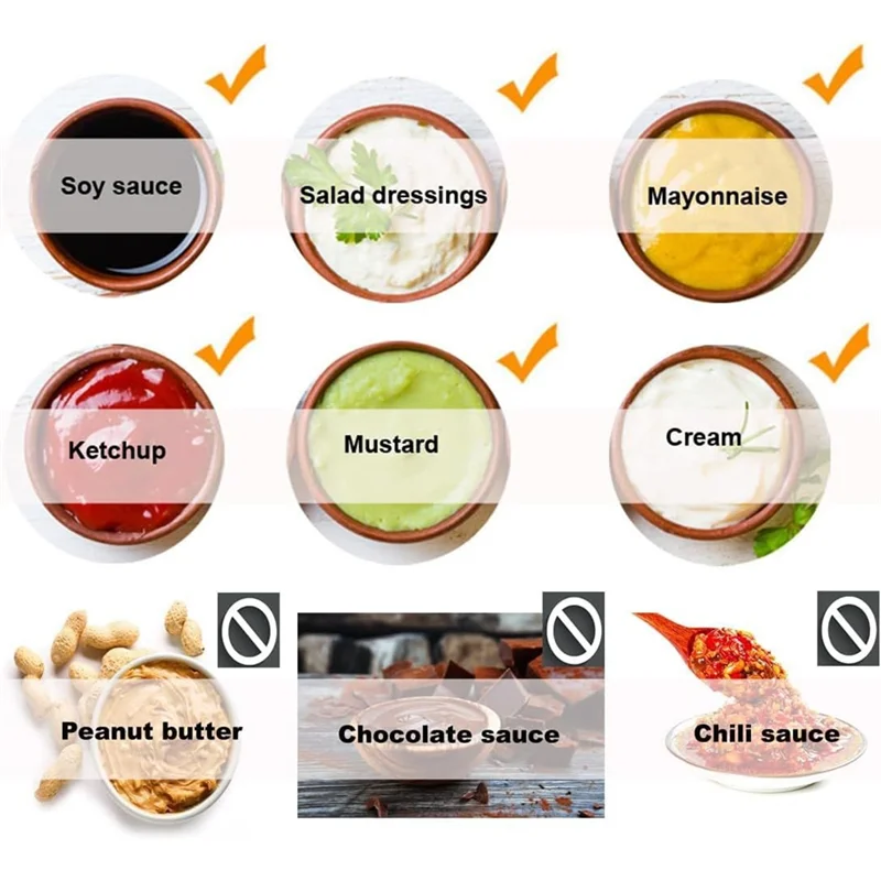 【PASSIONE】Botellas para apretar condimentos Botella para exprimir salsa colgante de 5,5 L Botella para salsa de gran diámetro