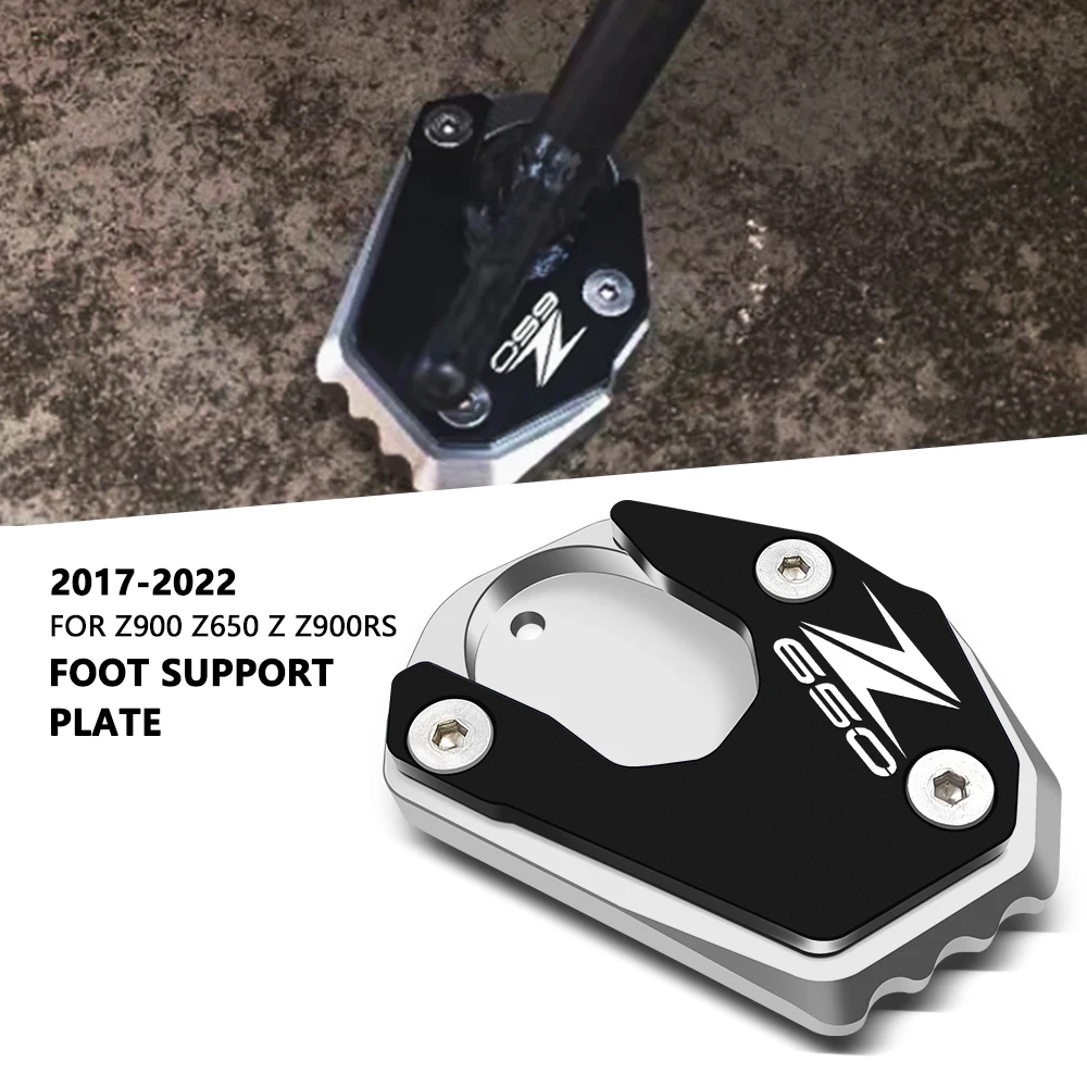 Motorcycle side stand extension bracket enlarged plate suitable for Z 650 900 Z900 RS SE Z650 Z900RS 2017-2022 Accessories