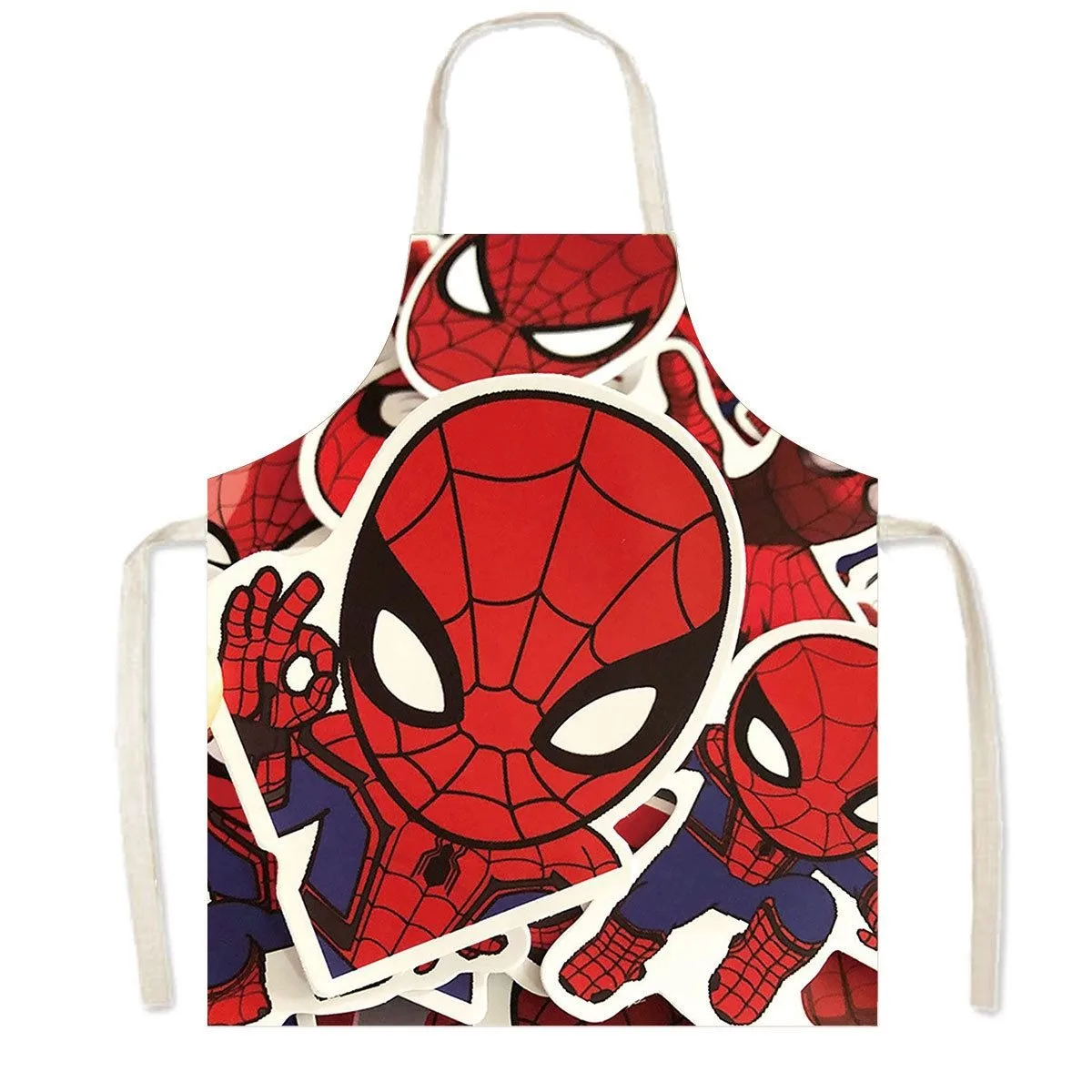 Spiderman Apron Marvel Superhero Sleeveless Cartoon Adult Children Apron Restaurant Kitchen Anti-fouling Cleaning Tools