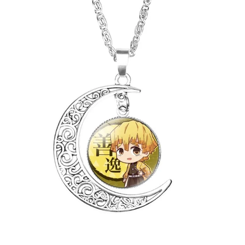 Demon slayer anime dos desenhos animados mercadoria nezuko agatsuma zenitsu colar moda personalizado versátil na moda colar para meninas