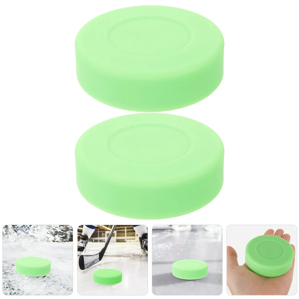 

2Pcs Ice Hockey Puck PVC Practicing Puck for Teenagers Improve Physique and Interest in Ice Hockey Smooth Flat Design