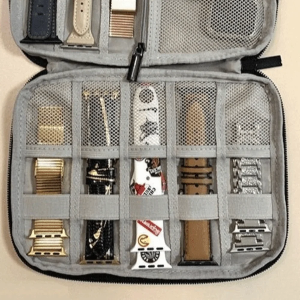 Large Capacity Watchband Box Multifunction Storage Bag Watchband Storage Case Practical Watchband Storage Box Data Cable Storage