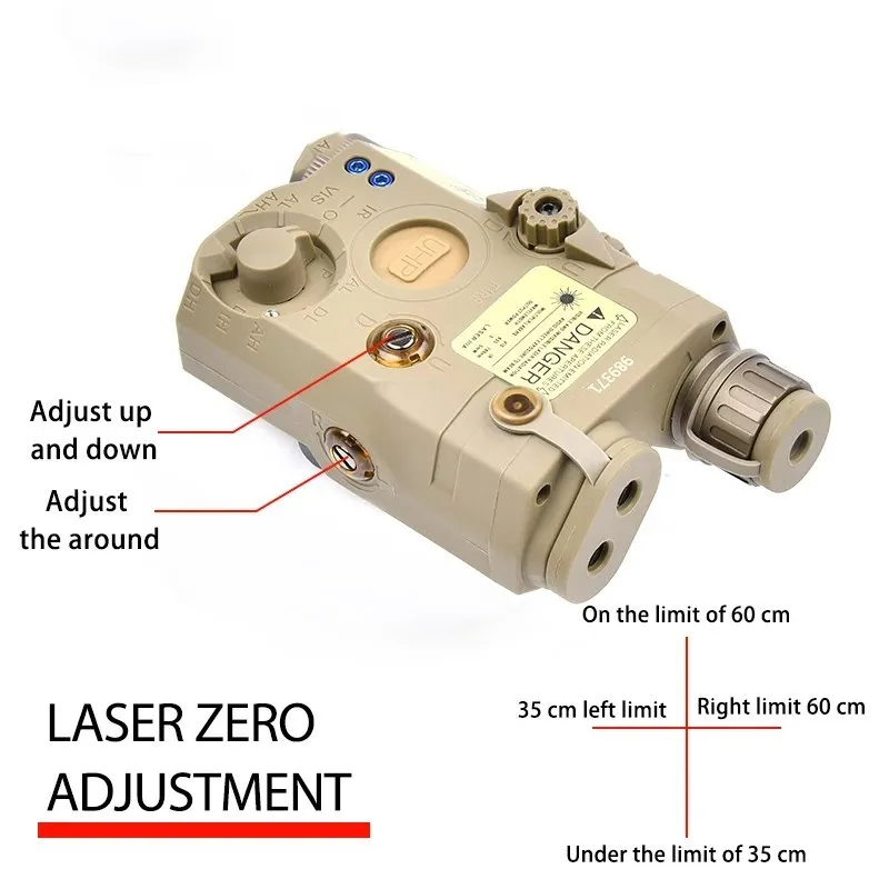 Imagem -05 - Wadsn-airsoft Tactical Hunting Lanterna Led Strobe Light Vermelho Azul Indicador de Ponto Verde Branco Laser ir Uhp La5c Peq15