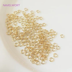 Multi Size 14K/18K Gold Plated Open Jump Ring Connecting Rings For Jewelry Making Brass Split Rings Jewelry And Accessories