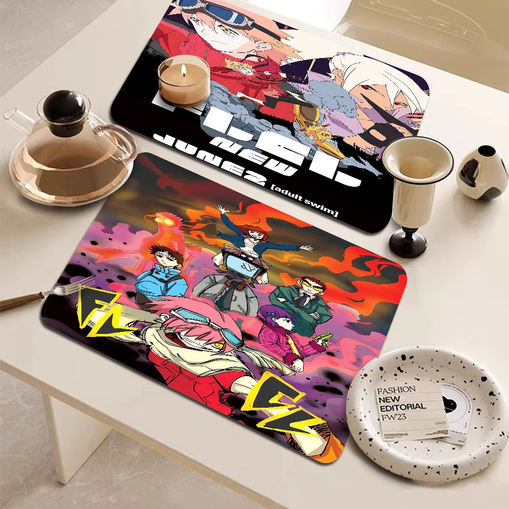 Anime Flcl Kitchen Tableware Dish Drying Mats Desk Drain Pad Heat Resistant Counter Top Mat Non-slip Draining Placemat