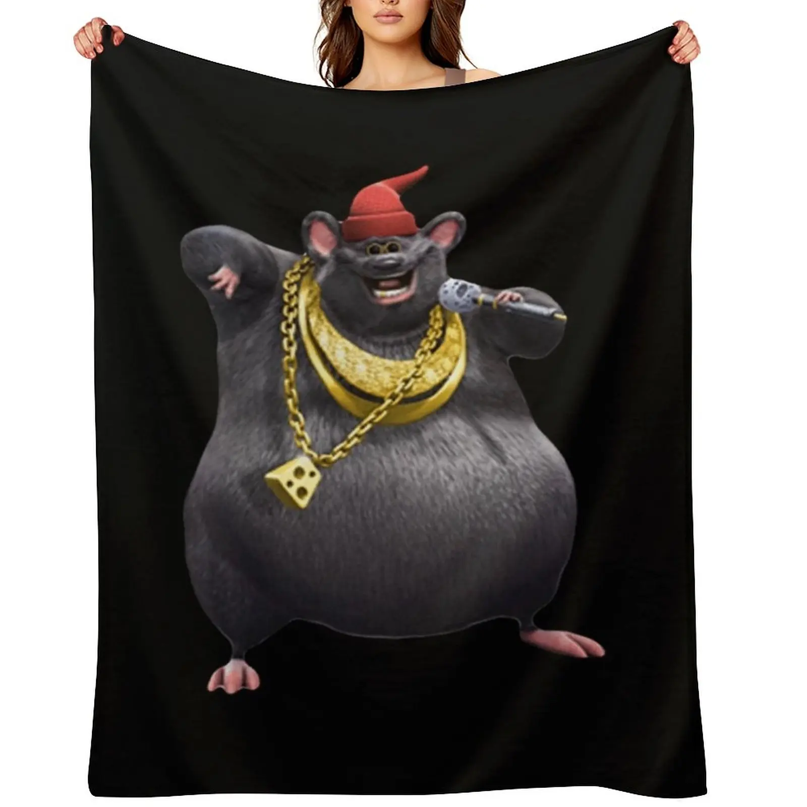 

Biggie Cheese Rat Throw Blanket anime blankets and throws Thermals For Travel Decorative Beds Blankets
