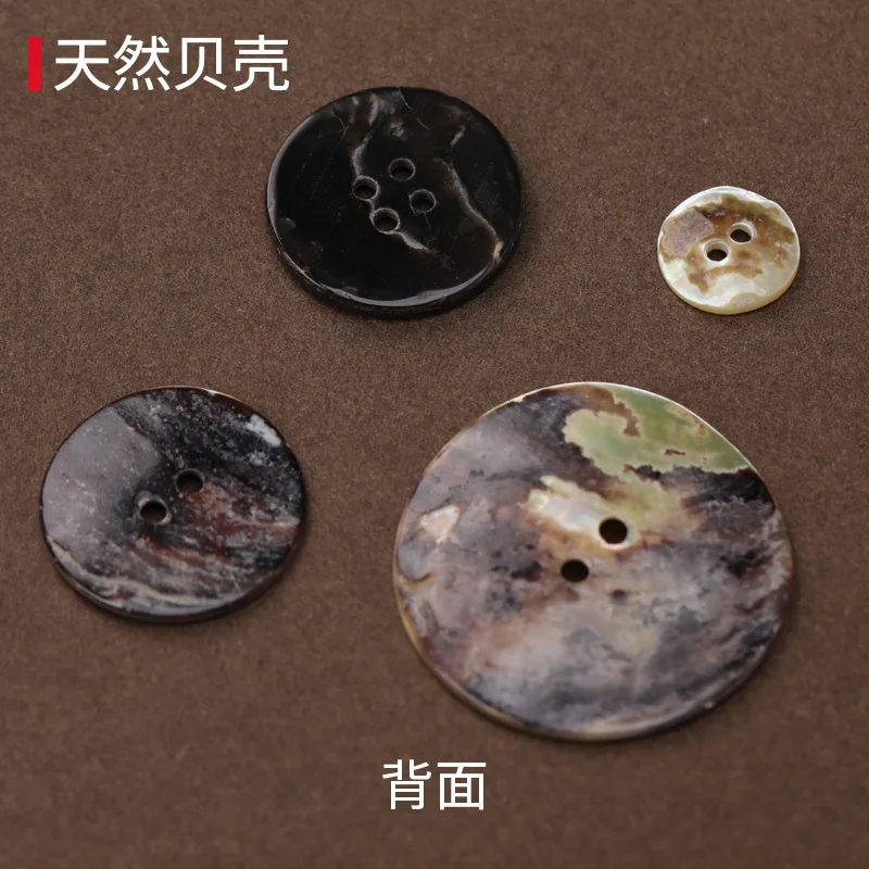 Natural shell toggle clasp abalone talirope river mussel black butterfly mussel two-eyed four-eyed clothing accessories buttons