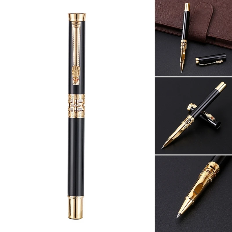 Classic Design Full Metal Brass Copper Roller Ballpoint Pen Business Men Gift Writing Pen Buy 2 Send Gift F19E