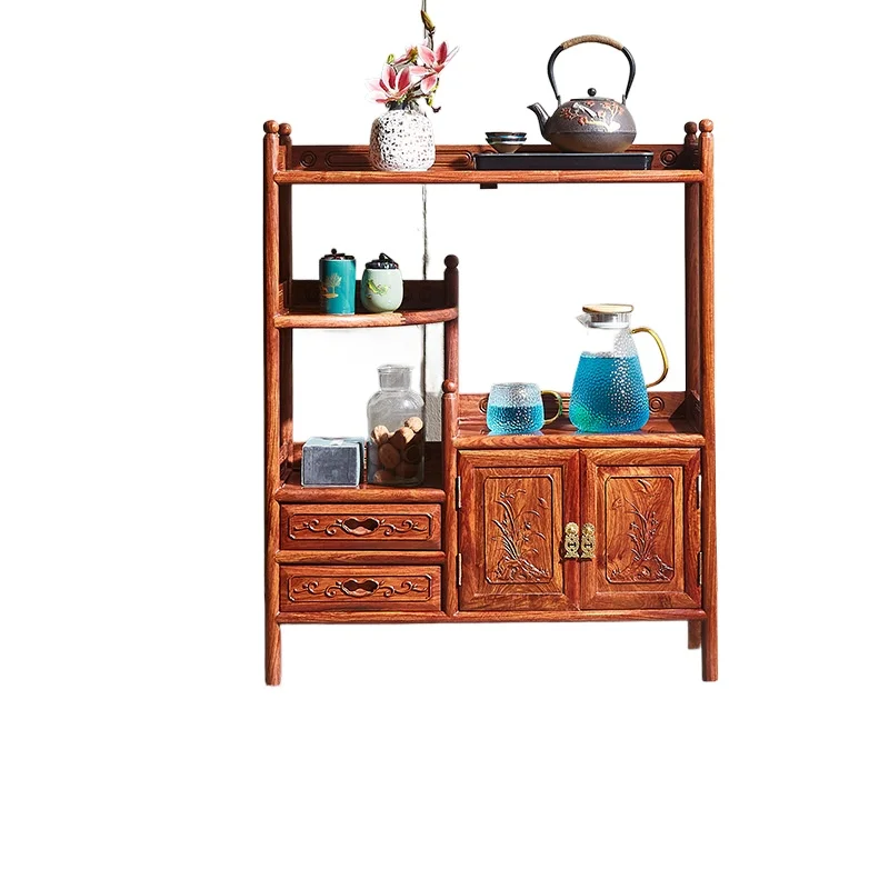 

Hedgehog red sandalwood bowl and plate ornament side cabinet rosewood storage multi-functional locker