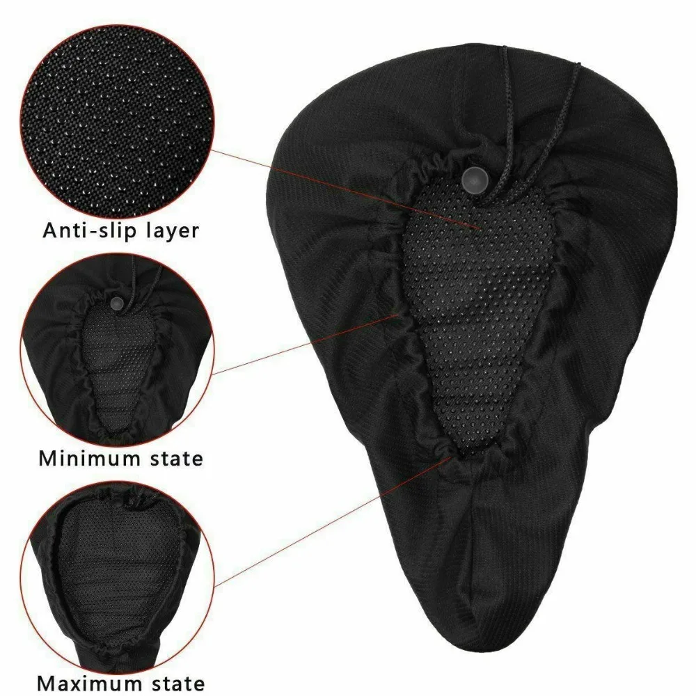 Bicycle Seat Breathable Bicycle Saddle Seat Soft Thickened Mountain Bike Bicycle Seat Cushion Cycling Gel Pad Cushion Cover