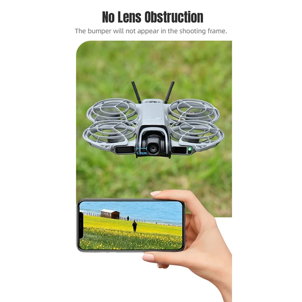 For gimbal Bumper for DJI NEO2 Aerial Device ABS+PC Black Material 5x4.6x4.5cm 4.45x4.3x4.2cm Protective Cover