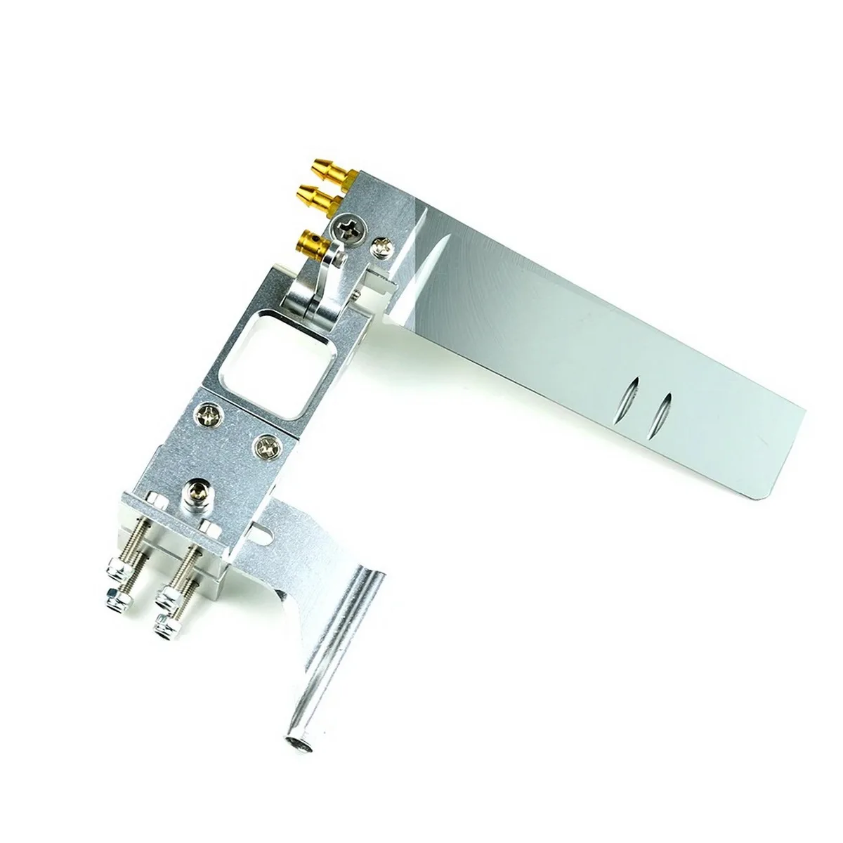 1 pz 110mm timone assorbente acqua timone di aspirazione in alluminio con coda 4mm staffa albero per parti di barche a reazione CAT RC
