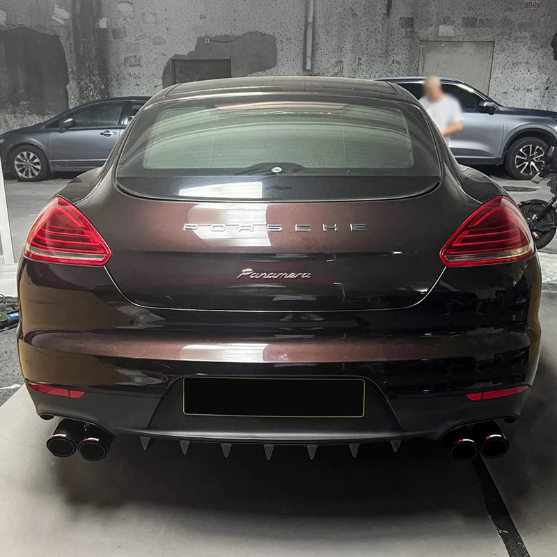 For Porsche Panamera 970 Carbon Fiber Car Rear Bumper Diffuser Rear Splitters Spoiler Back lip shunt L Car Accessories body kit