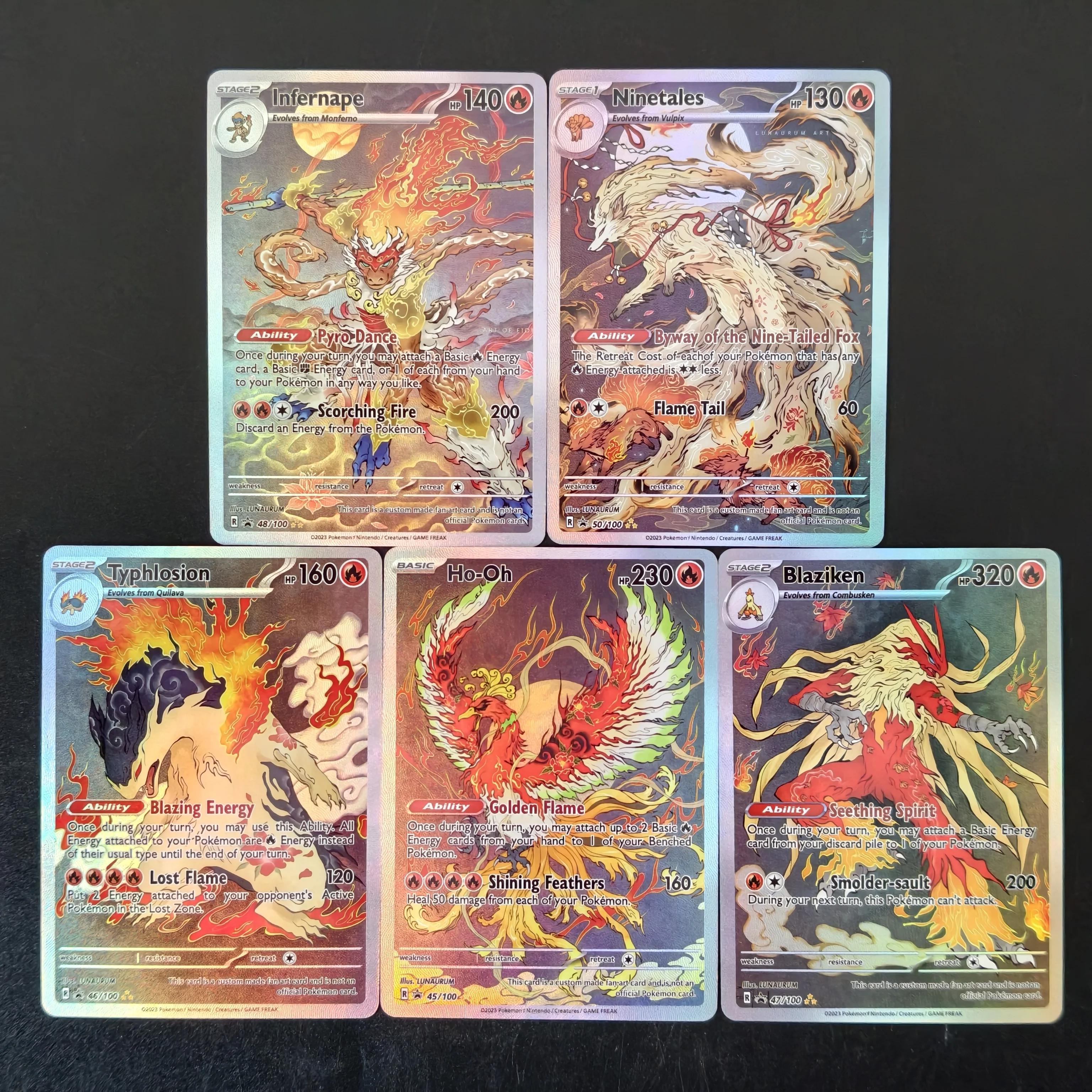 2023 PTCG Pokemon Collection card English/Oriental Ink Wash style DIY Self Made Full Art Holo flash Textured Card view 6
