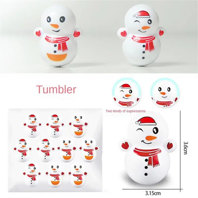 Zabawki edukacyjne śliczne Mini ozdoby Snowman Penguin rzodkiewka Tumbler rozwój dziecka zabawki centrum handlowe zabawki dla dzieci zabawki dla dzieci