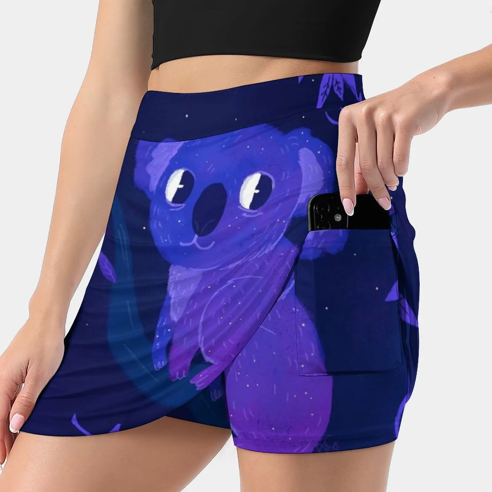 Space Koala Skirts Woman Fashion 2022 Pant Skirt Mini Skirts Office Short Skirt Koala Koala Animal Animals Nature Cute Animals