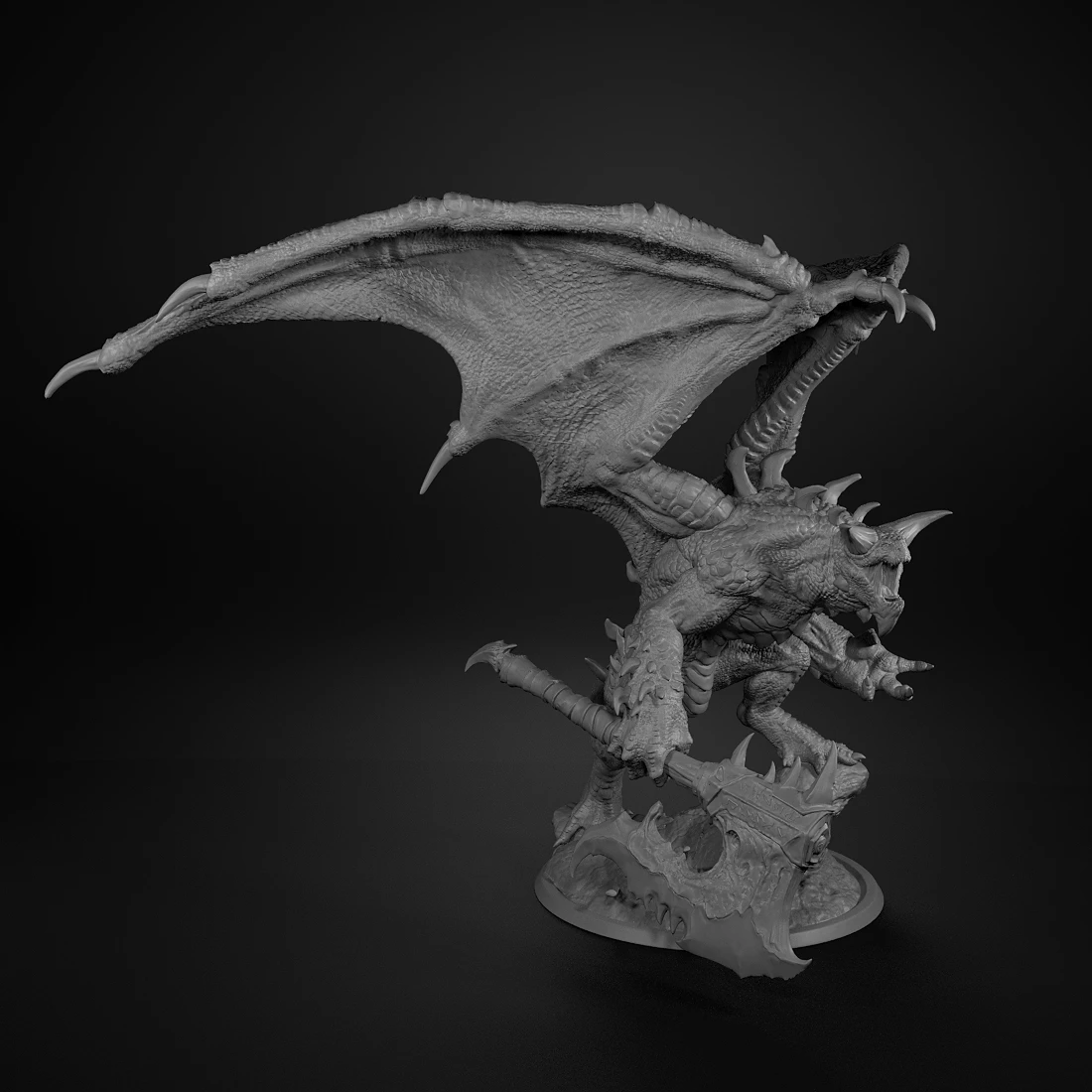 Infernum Dragon Miniatures 40mm Tabletop Games Model Unpainted Miniatures For Tabletop Games And Role-playing Room Decorations