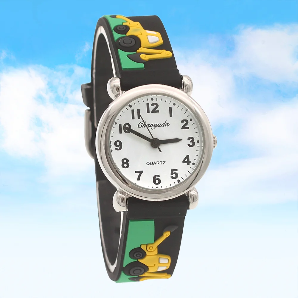 Colorful Digital Quartz Wristwatch for Kids Fashionable Silicone Strap Boys Girls Students Timepiece