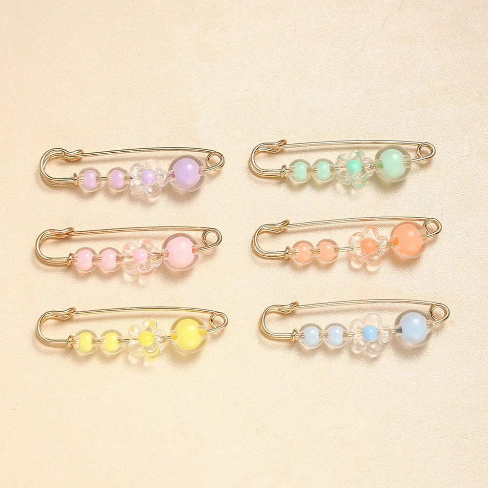 Colorful Versatile Pin Fixed Waist Belt for Pants And Scarves U-Shaped Geometric Iron Pins Fashionable Decorative Accessories
