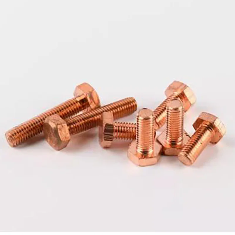 Copper Outer Hexagonal Screw Bolts Electrolytic Copper Bolt M3 M4 M5 M6 M8 M10 M12 M14 M16 M28 M20