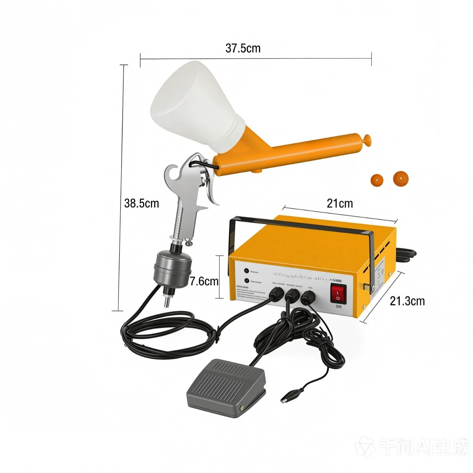 PC03-5 Adjustable Static Electricity Size 30-50KV Small and Micro Portable Spraying Equipment