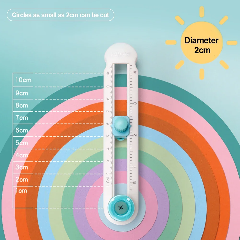 Imagem -02 - Faca de Corte Redonda Ajustável 360 ° Faça Você Mesmo Bússolas Círculo Cortador Scrapbooking Fotos Cortadores Papel Circular Cartões Cortadores 110cm