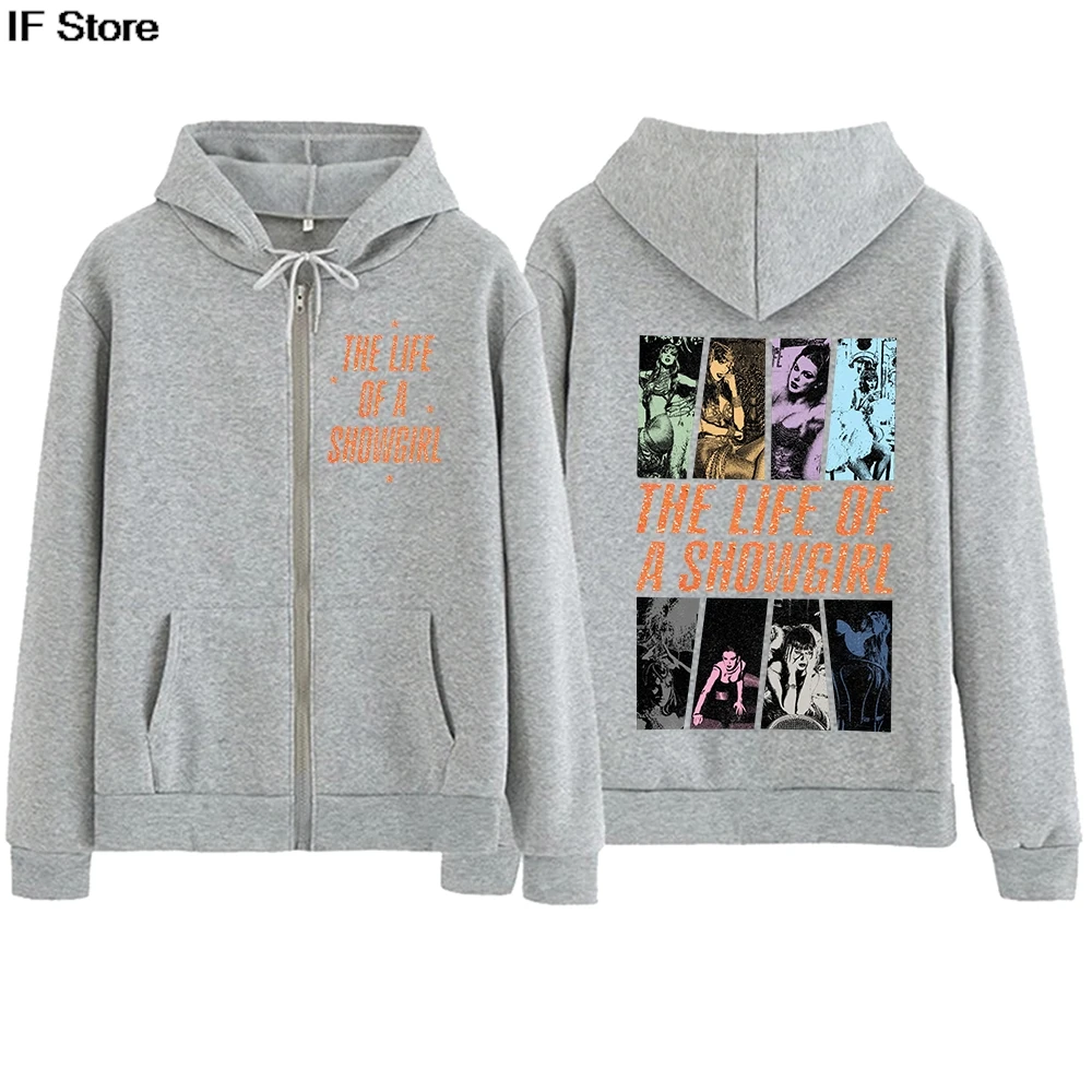 حياة فتاة Showgirl TS قلنسوة بسحاب Harajuku الهيب هوب البلوز القمم الجديدة في هوديس وبلوزات Kpop الرجال النساء هوديس y2k #1