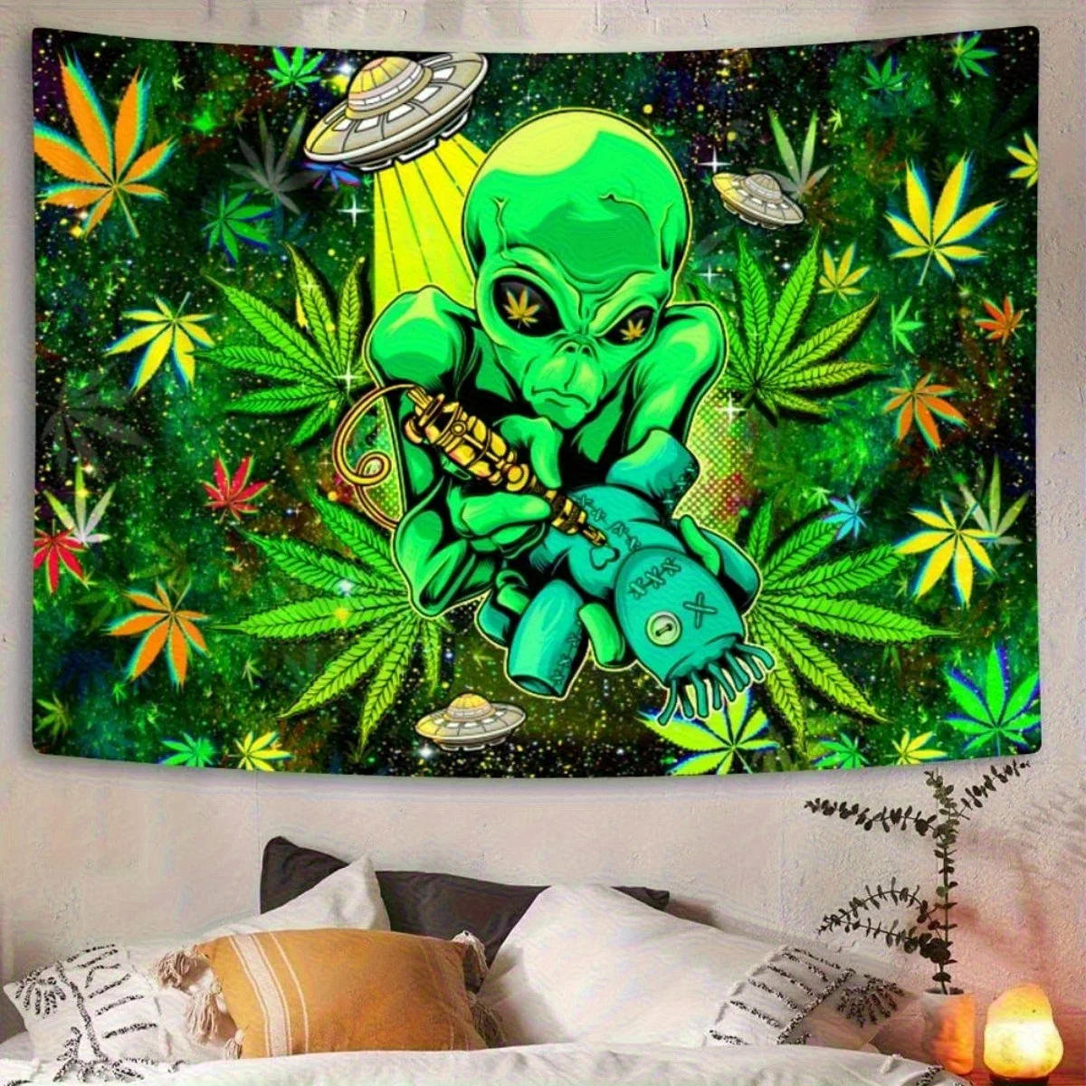 VIKAMA الغريبة مخدر نسيج غرفة المعيشة ميزة جدار الموسيقى حزب موضوع جدار شنقا ديكور الغرفة