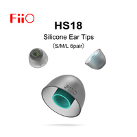 FiiO HS18 Silicon Eartips(6 pairs) Compatible Sound Tube Diameters of 5.0-6.5mm for Earphone FH7S/FH7/FD5/FH9