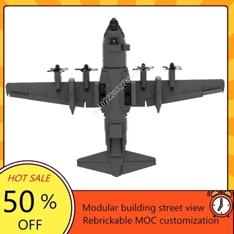 5257PCS MOC WW2 Military Aircraft Legacy C-130H Hercules Fighter Model Custom Puzzles Technology Education DIY Assembly Toy Gift