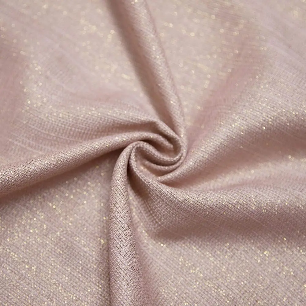 84 ستائر شبه شفافة باللون الذهبي الوردي مع جروميت، 52 × 84 لغرفة المعيشة وغرفة نوم الفتيات، ديكور متألق ولامع