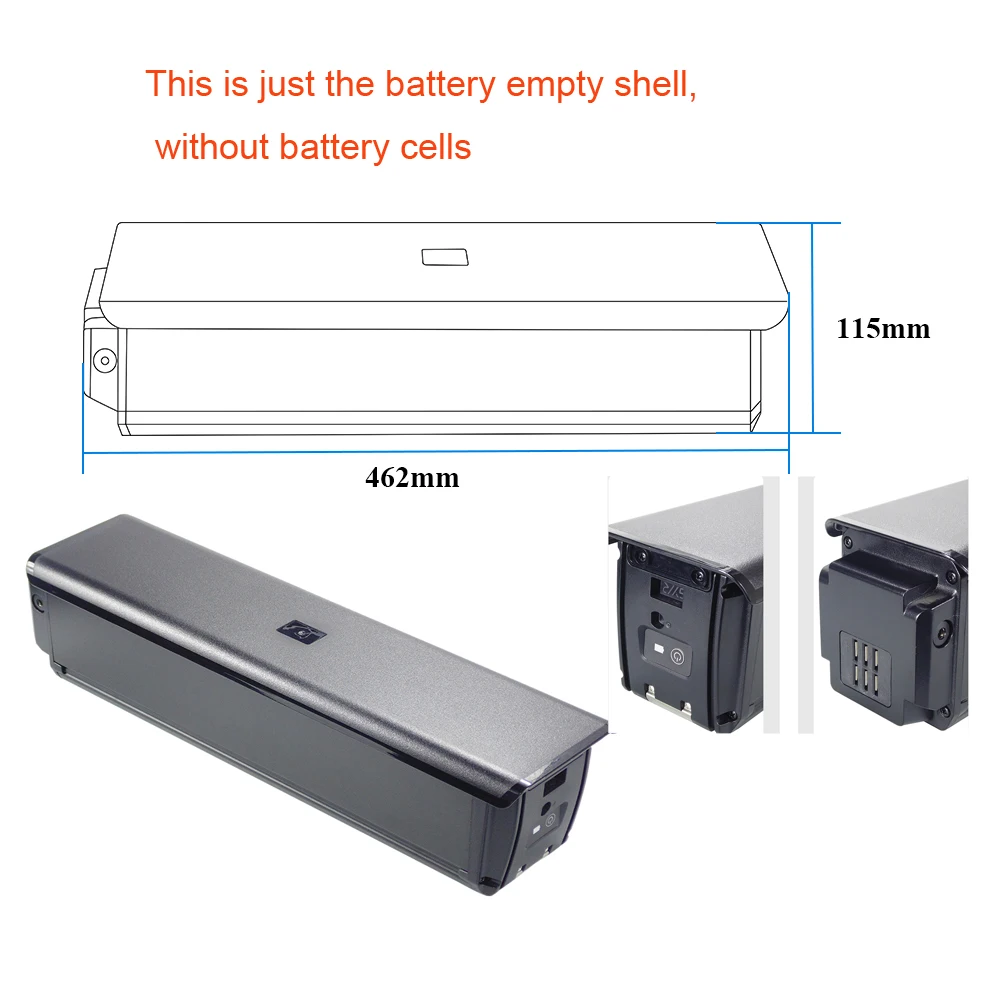 

Burchda HC26 48V Battery Ebike Battery Box for 13S6P 21700 cells e-bike battery box without battery cells