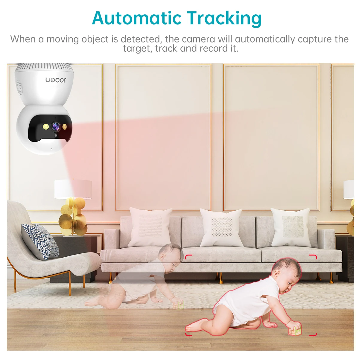 Jooan 5MP PTZ IP Camera 5G WIFI Wireless Security Camera Home Indoor AI Tracking Baby Pet Care