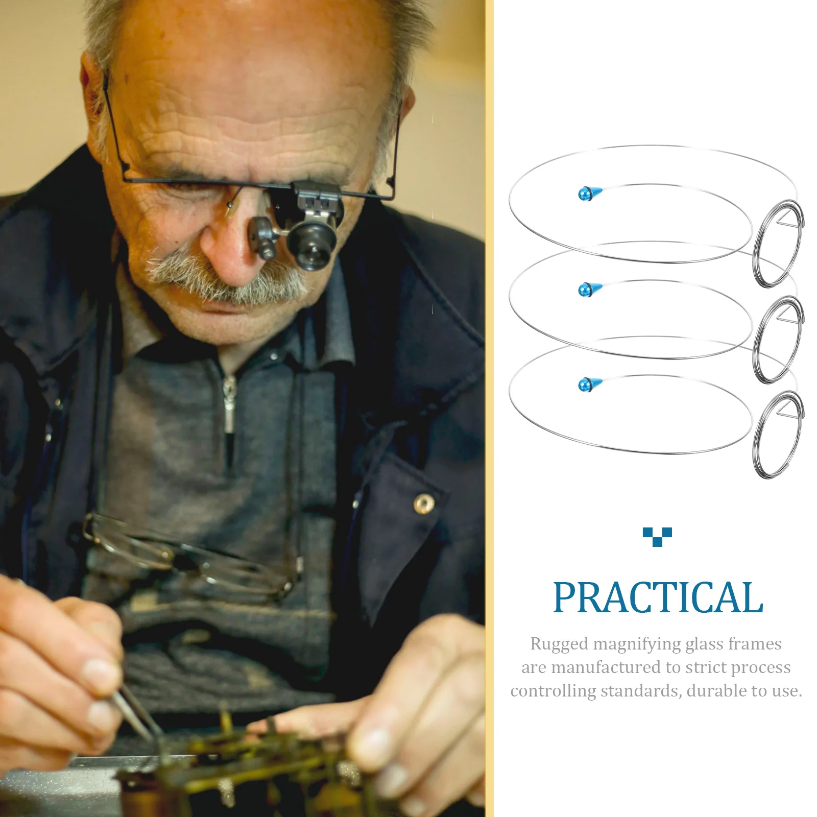 

3Pcs Wire Loupe Holder Adjustable Watch Repair Magnifier Fixing Circle Durable Accessory Watch Repair Accessories