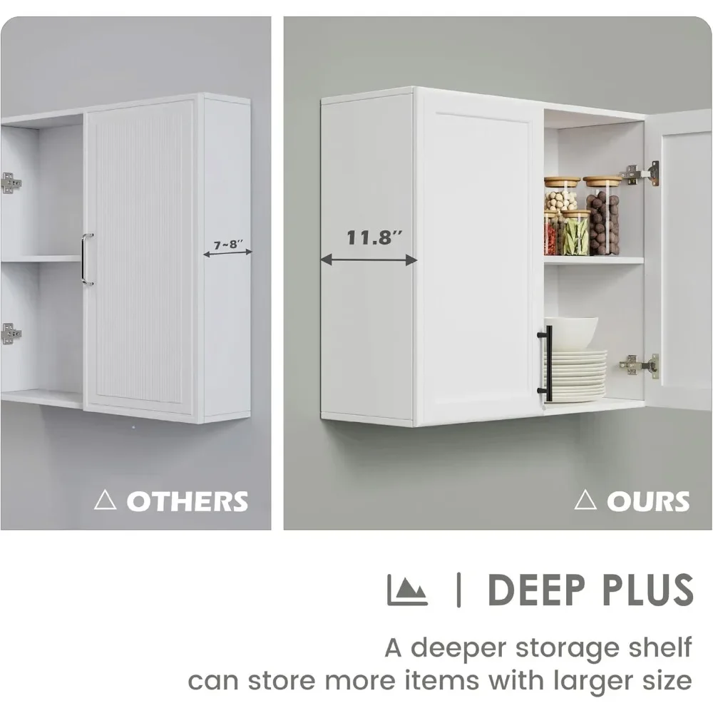 خزانة تخزين حائط - خزانة جدارية لغسيل المطبخ مع بابين ورفين