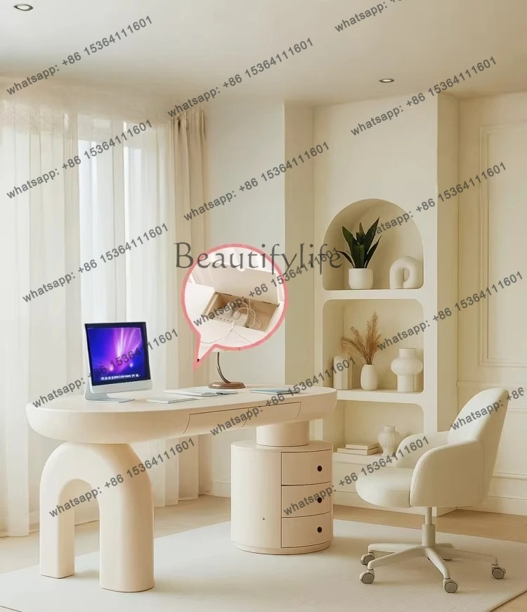 

Light luxury French cream style desk ins style writing desk home workbench