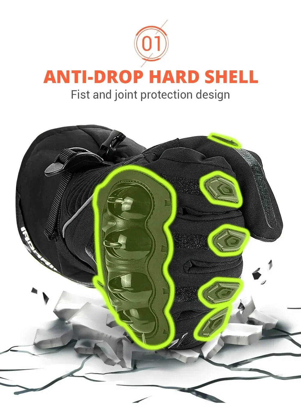 Motorrad Handschuhe Wasserdicht Winddicht Voll Finger Moto Motorrad Reiten Handschuhe Touchscreen Moto Motocross Handschuhe Winter – Detail 7
