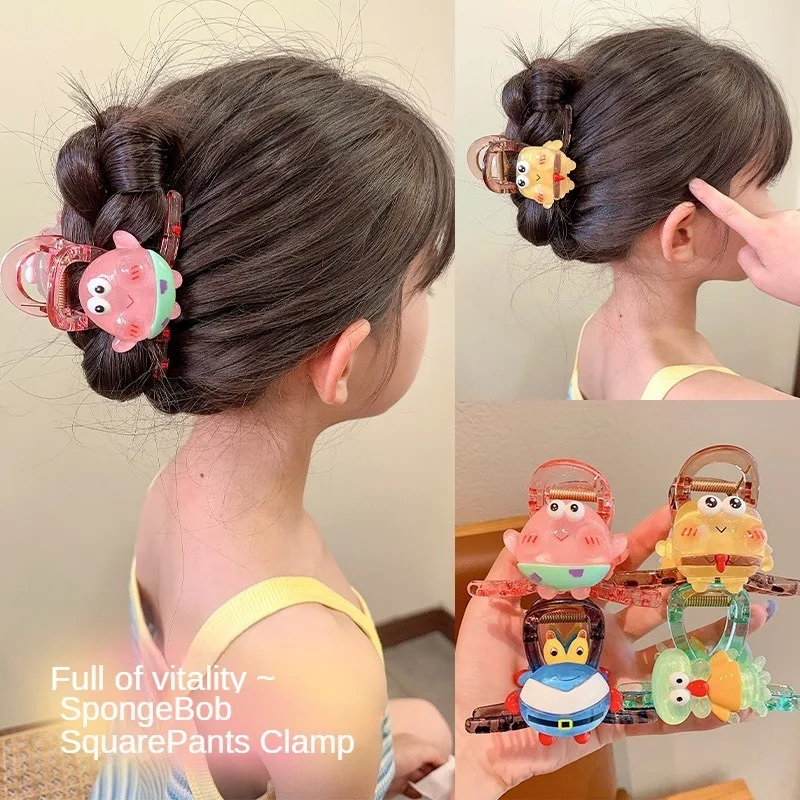 SpongeBob Patrick Star Women Girls Claw Clips Color Hair Claw Nonslip Crab Hairpins Barrette Fashion Hair Accessories Gifts new