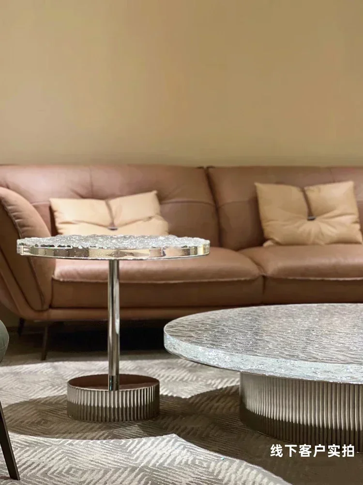 Coffee Table Minimalist Light Luxury Modern round Side Table Combination Living Room