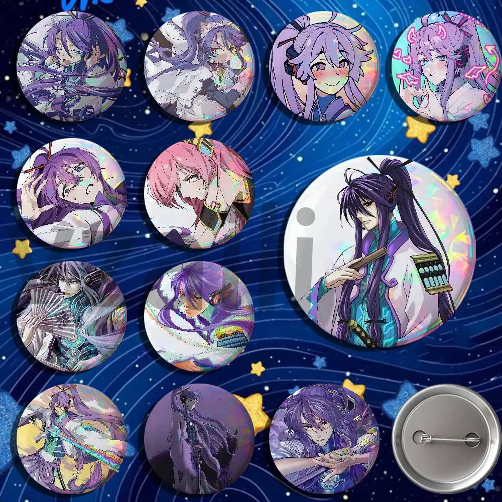 Cute Virtual Singer Kamui Gakupo Badges 25 32 44 58 75 mm Round Customizable Wholesale Fan goods Self-made fan freebies TH