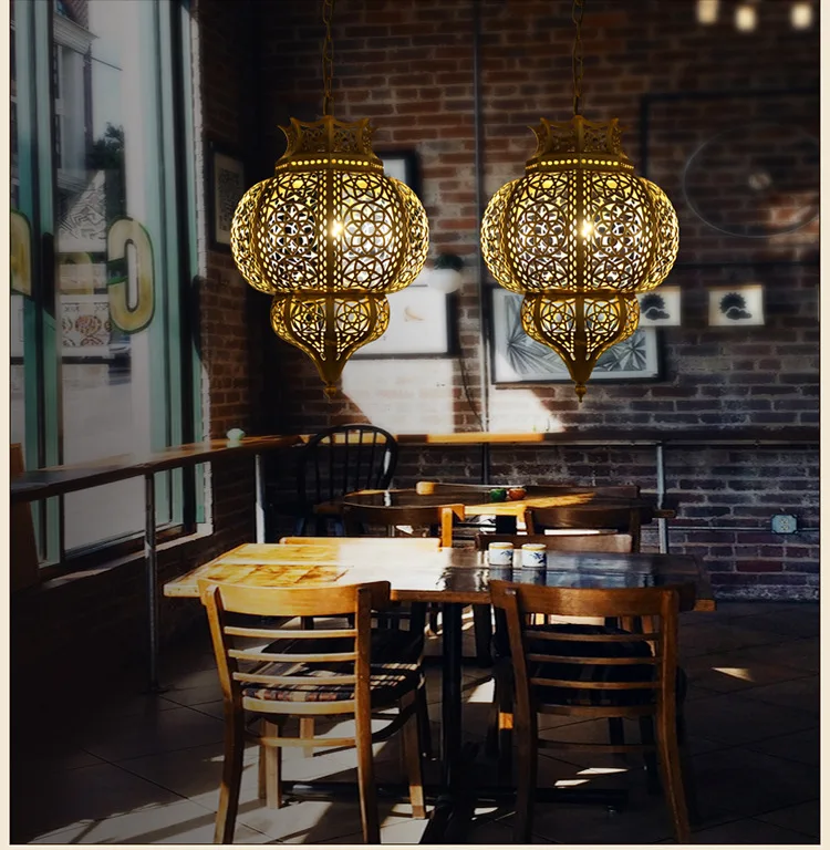 Kronleuchter diffuse Kaffee Gang Licht Bar Restaurant Technik Licht hohl Lot arabisch Vintage Kronleuchter