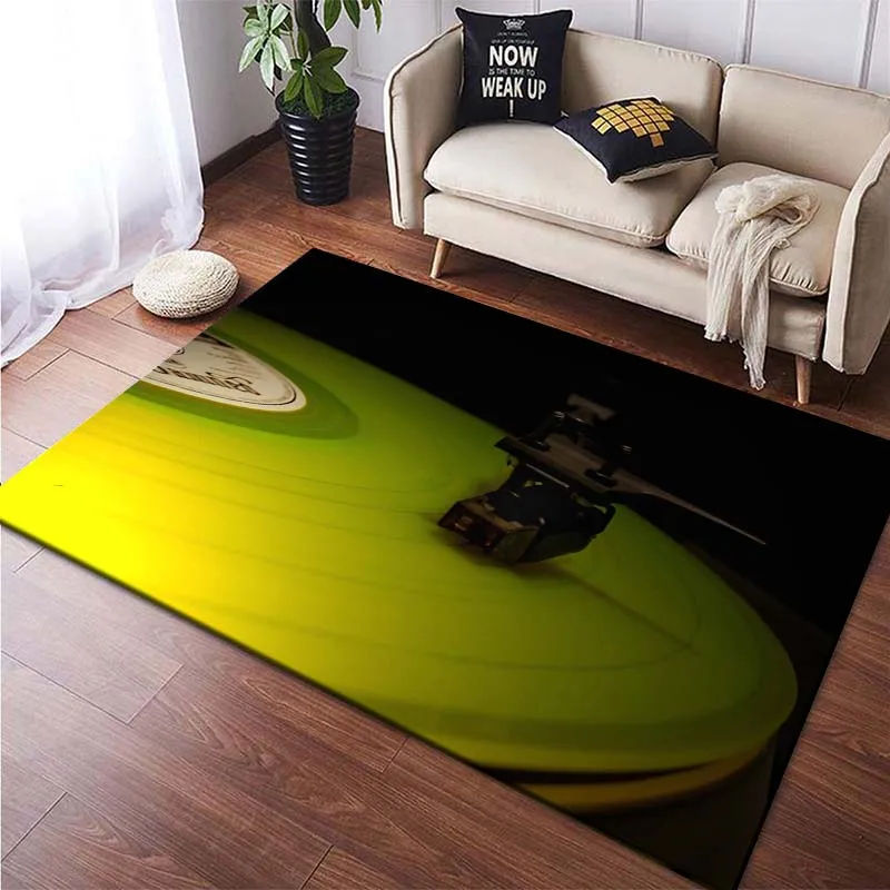 15 Size Vinyl Disc Player Phonograph music Rug for Bedroom Living Room Carpet for Kitchen Floor Mat Home Decor Non-Slip Pad Gift