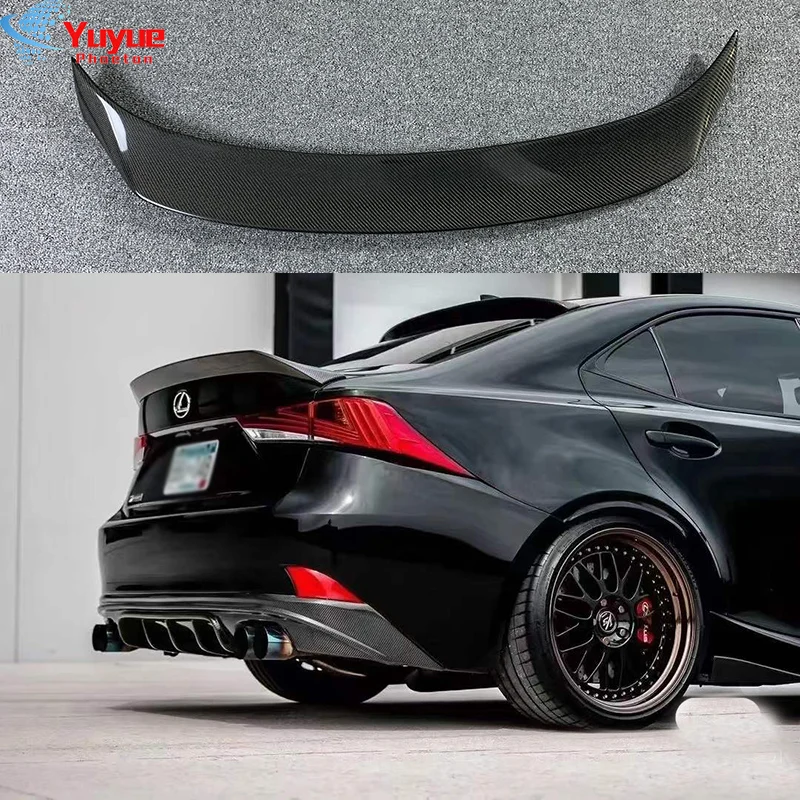 

Real Carbon Fiber Trunk Roof Spoiler Wing For Lexus IS200 IS250 IS350 IS300 AWD/IS200T All Models 2014-2018 Rear Wing Spoiler