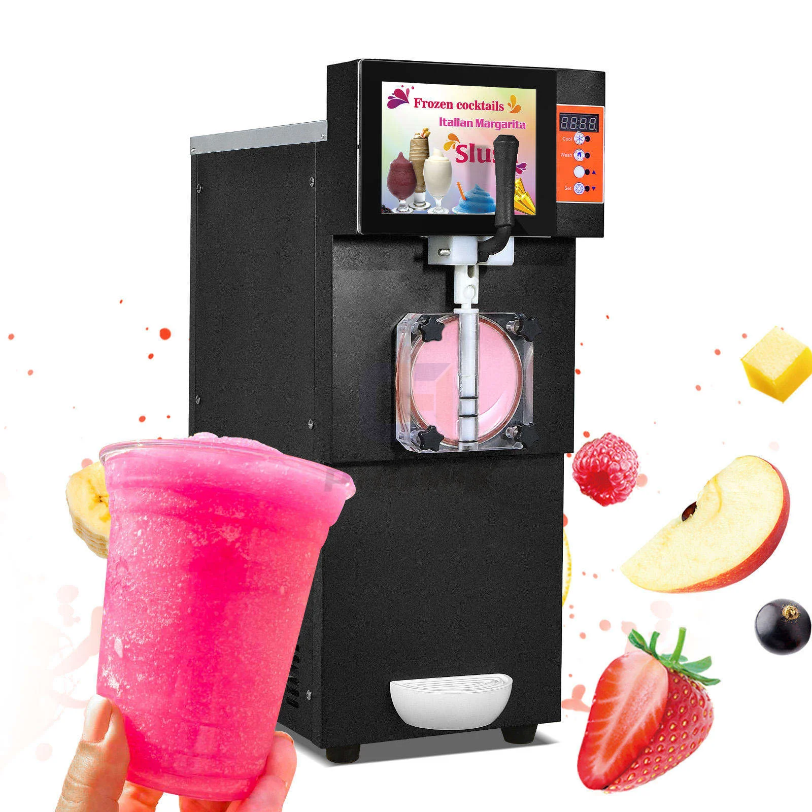 Commercial Multifunction Juice Dispenser Frozen Yogurt Slush Machine /Iced Coffee Beer Snow Top Cap Casnacks Machine