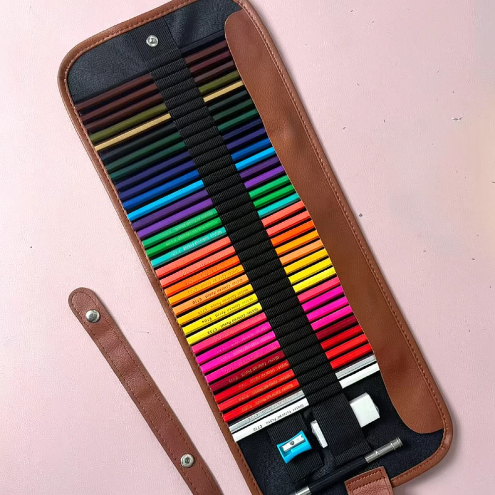 Professional Sketching Colored Pencils Set Art Supplies Wood Graphite Crayons For Students School Drawing Tools Canvas Roll Wrap