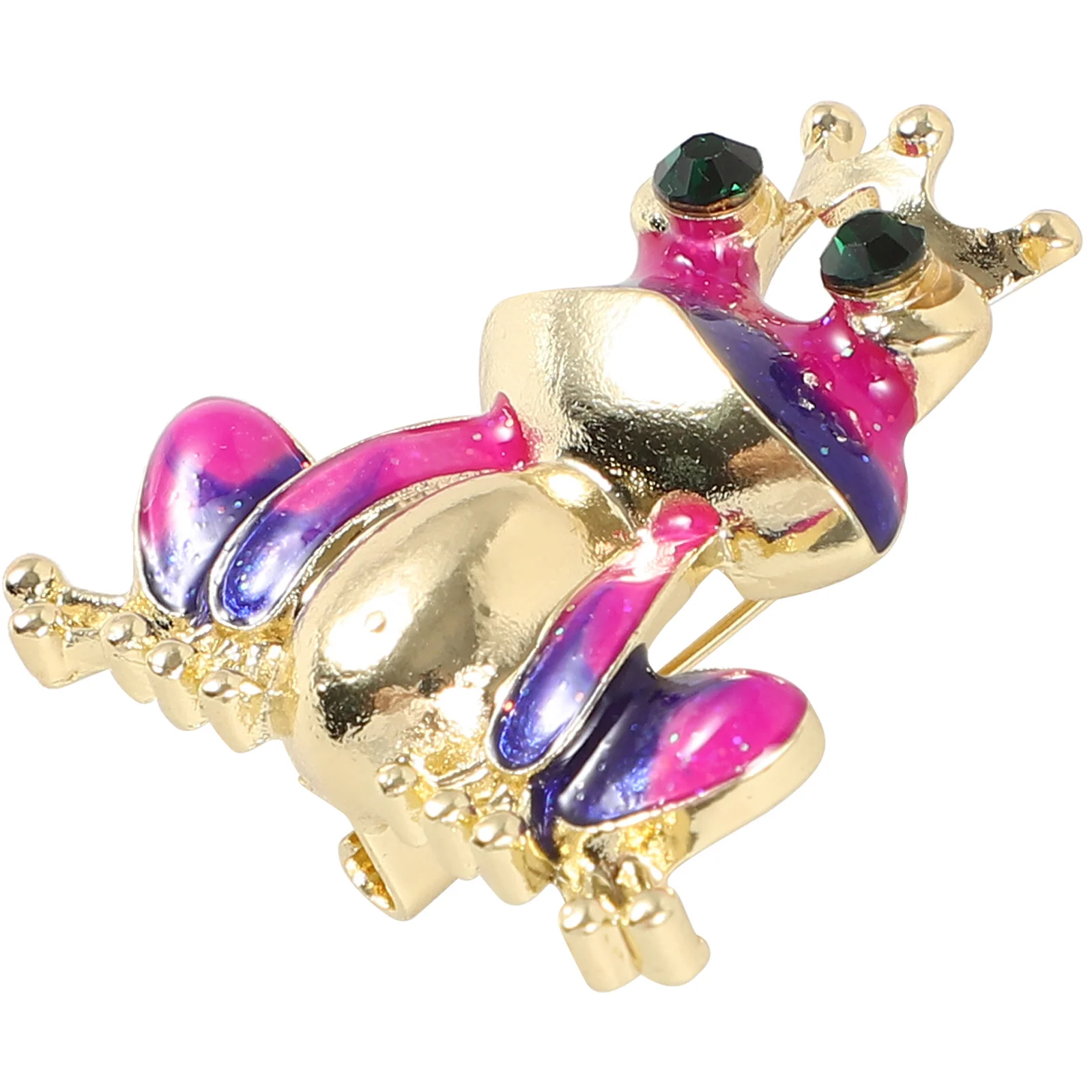 

Crown Frog Lapel Pin Metal Brooch Cartoon Animal Decorative Accessory for Dresses Bags Hats Gifts Frog Brooch Brooches for Women