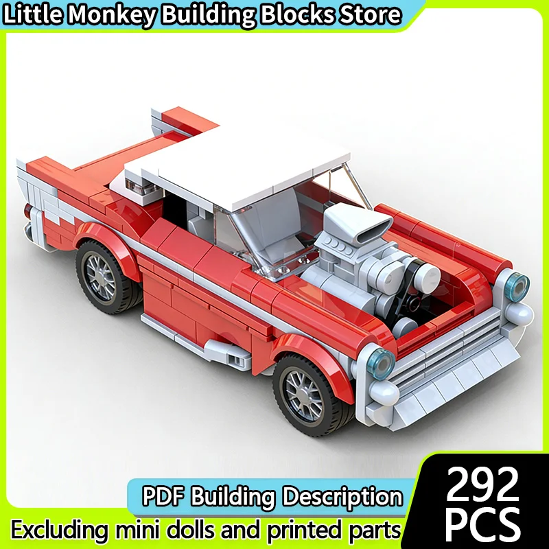 

Speed Racing Car Model MOC Building Bricks Retro Racing Car Modular Technology Children Holiday Gifts Assemble Toys Suit
