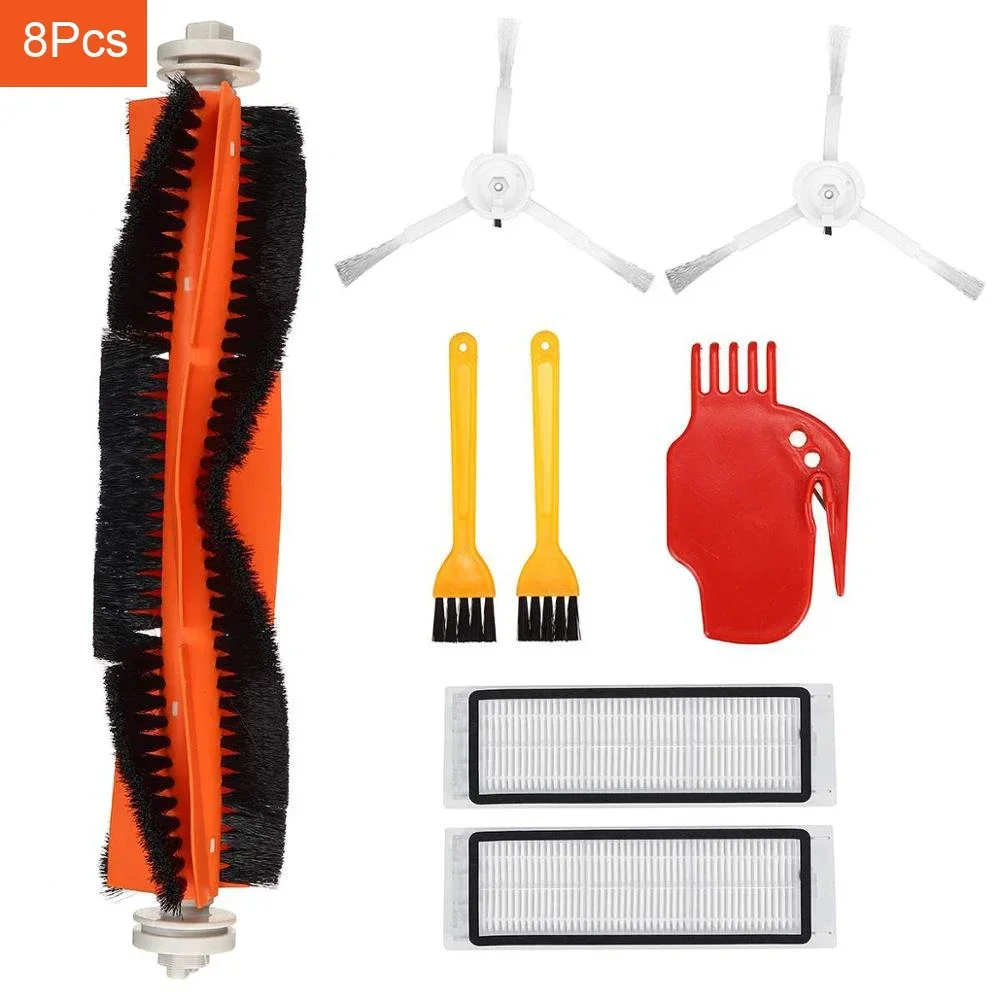8 Uds cepillo principal Cepillo Lateral filtro HEPA para Xiaomi 1S Rock S6 S5 S60 S5 S50 S55 E25 E35 piezas de limpiador al vacío Accesorios